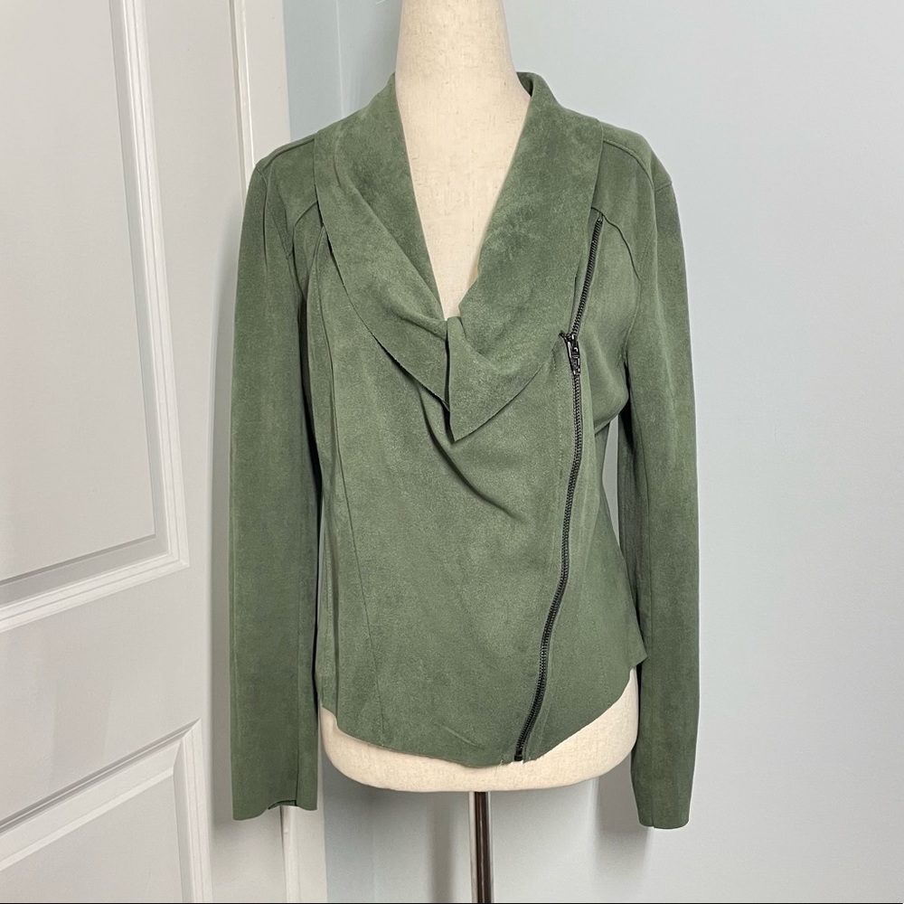 Blank NYC Green Lightweight Faux suede Moro jacket size S - Picture 6 of 14